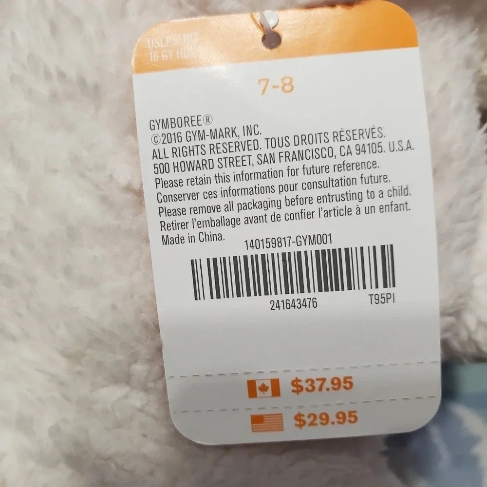 NWT Gymboree Girls Snow White Pom Pom Fleece Booties Slippers 7-8
